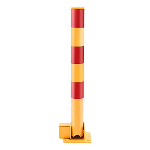 Parking Post and Base With Lock (Yellow & Red,Pole Type)
