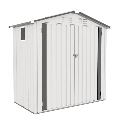 6x3.6FT Storage Shed (6x4x6FT(white))