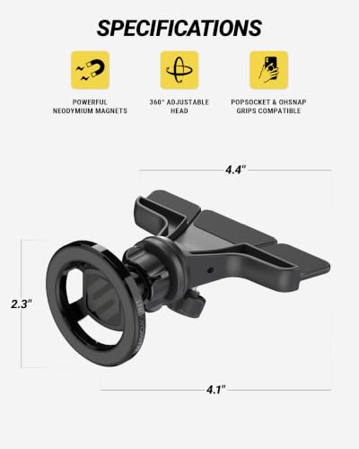 CD Player Phone Mount with MagSafe (CD Slot / 1 Pack)