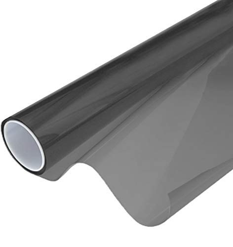 Smoke Black Adhesive Headlight Wrap Tinting Vinyl Roll (17.9" x 48" 1-Roll Pack / Black)