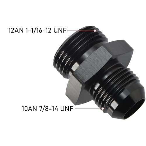 10AN Male Flare to 12AN ORB O (10AN to 12AN ORB / Black - 1PC)