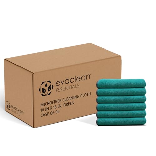 Essentials Premium Microfiber Cleaning Cloth 16"x16" (Green)