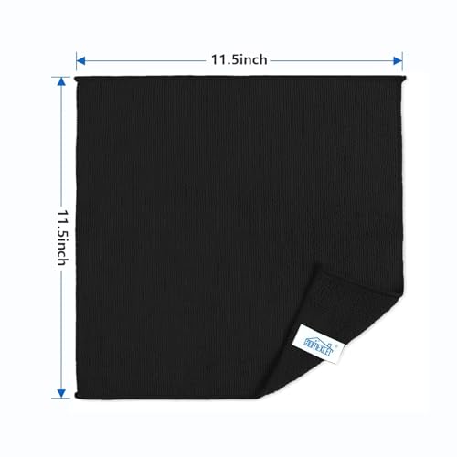 8PK Microfiber Cleaning Cloth (Black)