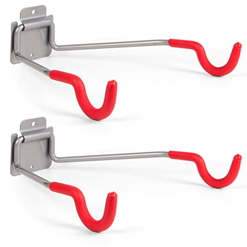 Bike Wall Mount Hangers (RED-2PACK)