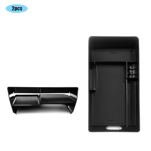 2PCS Center Console Organizer for Toyota Camry 2025 2026 (Black 2pcs)