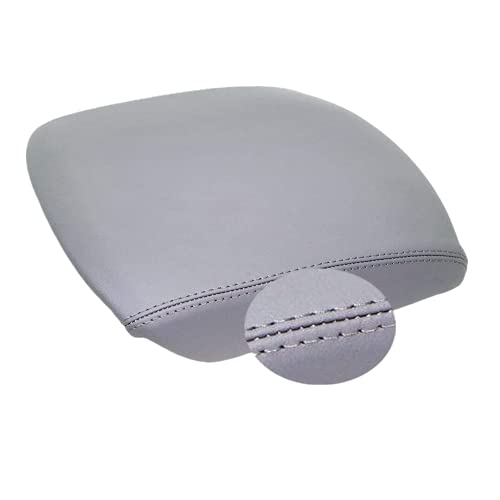 Leather Console Lid Armrest Cover Fits for Pilot 2009 (Gray)
