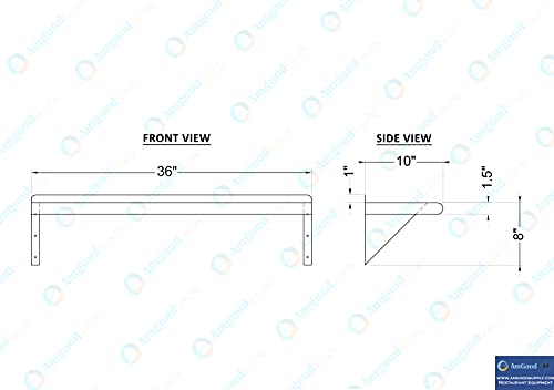 10 in. x 36 in. Stainless Steel Wall Mount Shelf (10 in. x 36 in.)