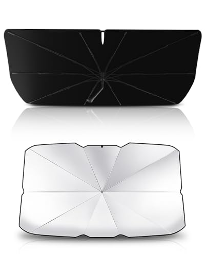 Windshield Sun Shade Umbrella Compatible with GMC Sierra 1500 2500 3500 2019 2020 2021 2022 2023 (for GMC Sierra 2019-2024 - Umbrella)