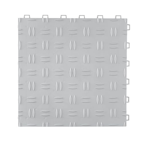 Garage Floor Tiles 12 x 12 x 0.53 inch (25 Pack Tile / Silver)