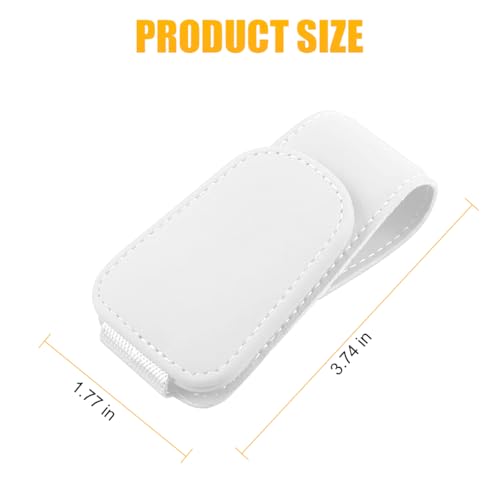 Sunglasses Holders for Car Sun Visor (1 Pack / White/Leather)