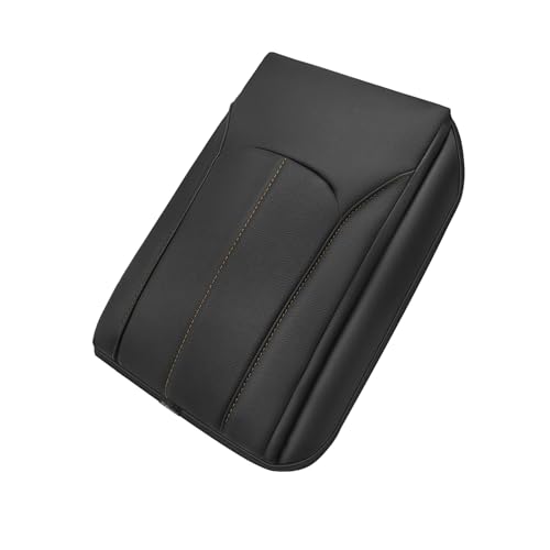 Armrest Cover for Subaru Forester 2025 Accessories (21) 25+ |Forester| Black/Brown Stitching, +Thick)