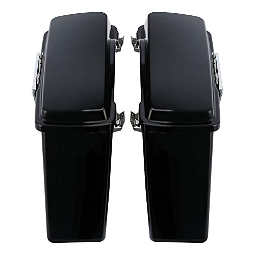 Matte Black Hard Saddlebags Fit for Harley Road King Street Glide Electra Glide Ultra 1994 (Matte Black / For 1994-2013)