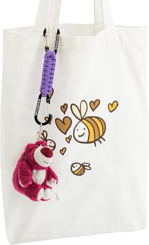 Carabiner Keychain Hook with Paracord Strap (1 Purple 1 Orange)