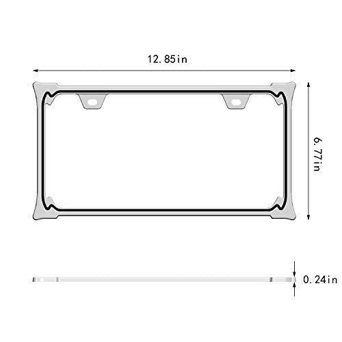 3D Chrome License Plate Frames (Horn Shape Pattern)