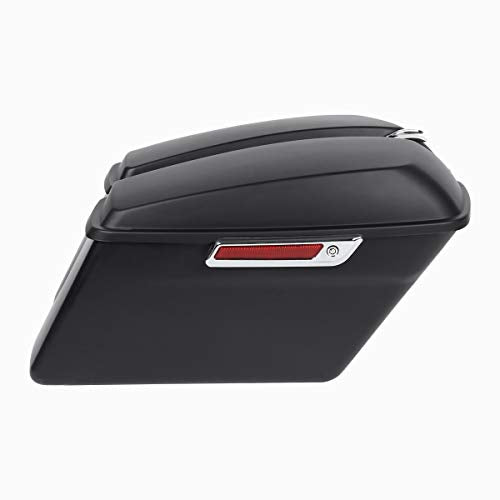 Motorcycle Saddlebags Hard Saddle Bags For Harley Touring 2014 (Standard-Matte Black)