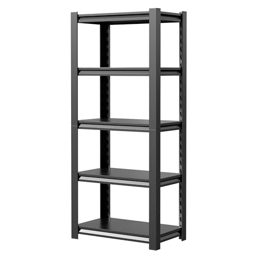 JHYKHG 63" H Storage Shelves (Black / 24"W*16"D*63"H)