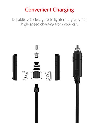 500W Power Inverter DC 12V to 110V AC Converter with Alligator Battery Clamp 4.8A Dual USB Car Charger ETL Listed (Red)