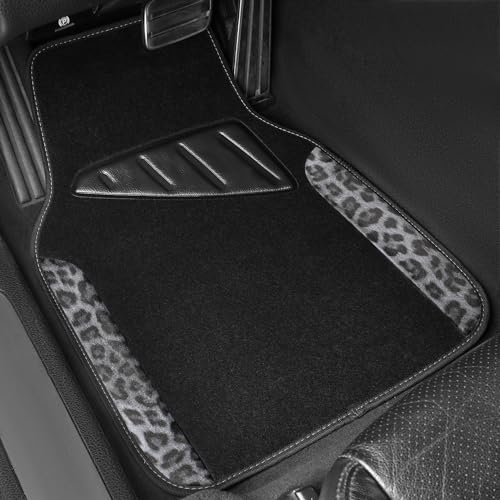 Waterproof Universal Car Floor Mats (Gray Leopard)