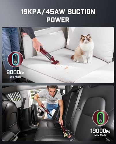 Slim V8 APEX Cordless Car Vacuum & Air Duster (Red)