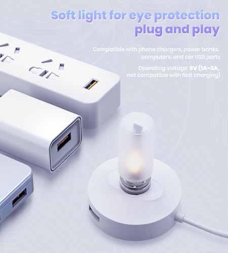 2PCS USB Car Interior Ambient Light (2pcs-clear Led)