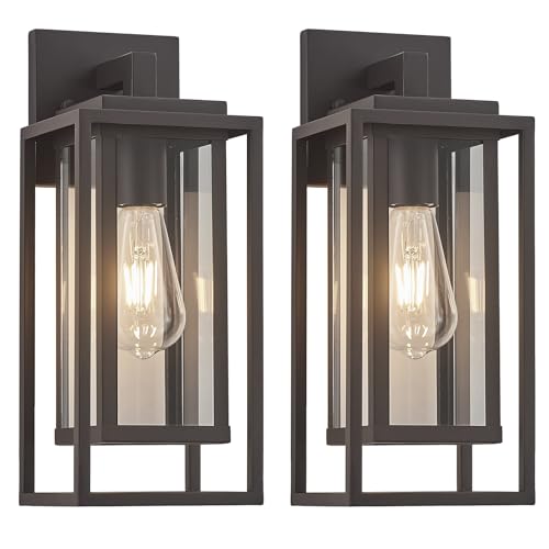 14" Double Cage Outdoor Wall Light (14-inch / Old Rust)
