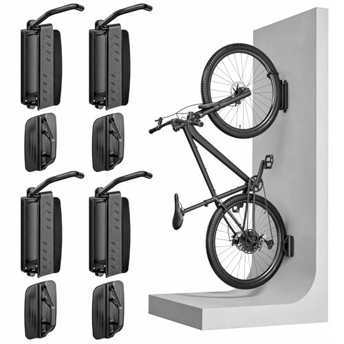Bike Wall Mount for Garage (4 PACK)
