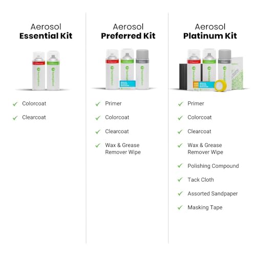 1K5 Moon Dust Compatible with Toyota Exact Match Touch Up Paint Aerosol (Aerosol Spray - Preferred Kit / Moon Dust)