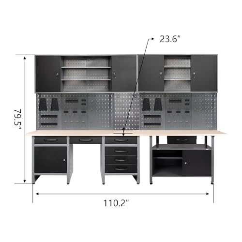 Metal Storage Organization System Set (03)