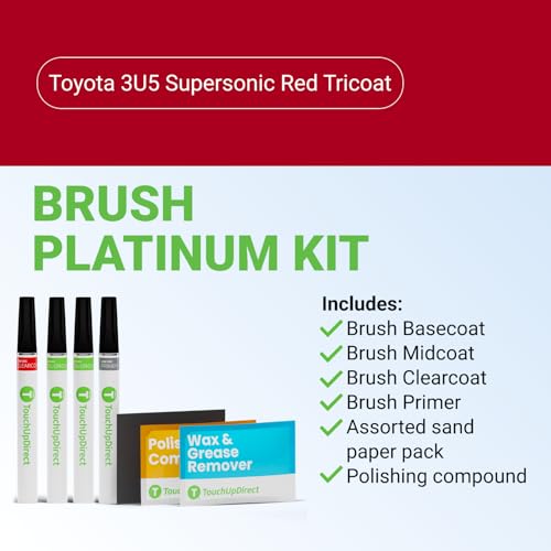 Car Paint Touch Up Brush Kit (Brush - Platinum Kit / Supersonic Red Tricoat)