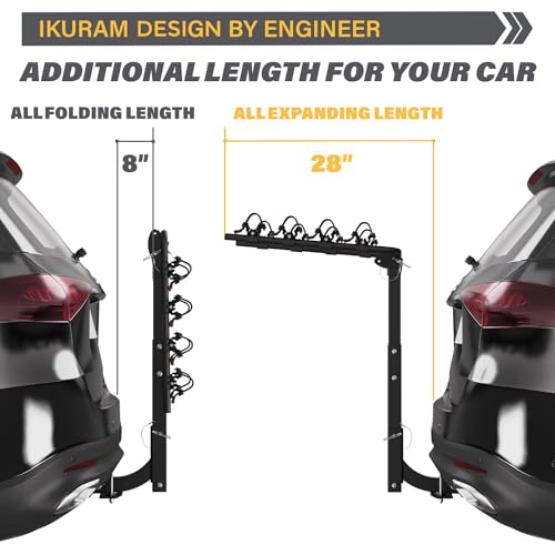 4 Bike Rack Bicycle Carrier Racks Hitch Mount Double Foldable Rack for Cars (4-BIKE RACK)
