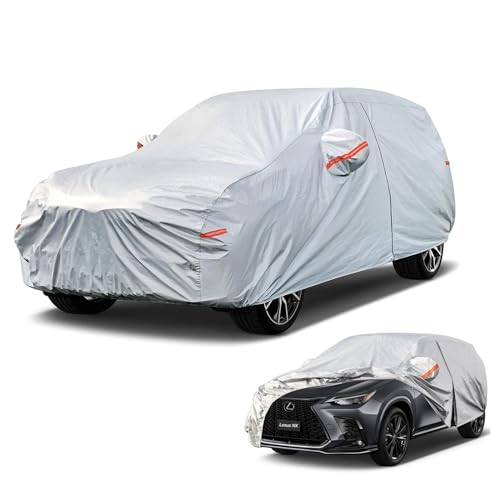 6 Layers Waterproof SUV Car Cover for Lexus NX 300 350 2015 (LM-Silver / 57. Custom Fit Lexus NX)
