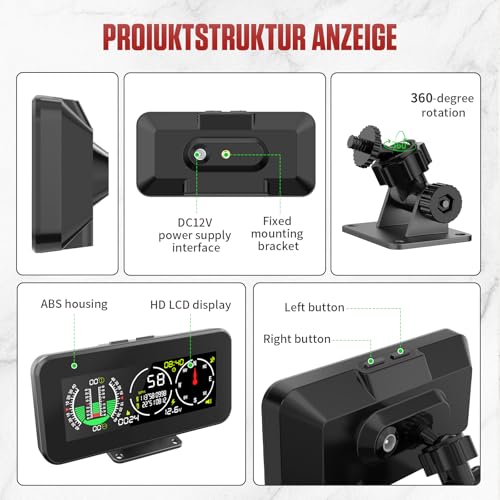 GPS Car Digital Inclinometer for Off Road Vehicles (M60)