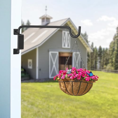 12" 360° Swivel Plant Hanger (Black / 12in-1-U-Swivel)