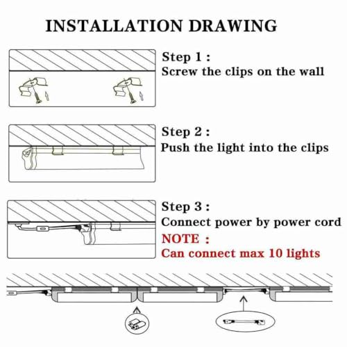 20 Pack 8FT Led Shop Light (20PCS 8FT 4 Row 6000K)