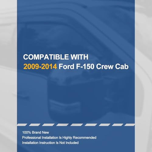 4PCS Tape On Window Visors for 2009 (09-14 Ford F-150 Crew Cab)