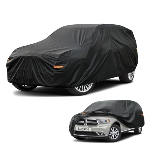 7 Layers Waterproof SUV Car Cover for Dodge Durango 2004 (PE-Black / Custom Fit Dodge Durango)