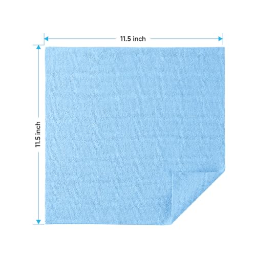 Microfiber Cleaning Cloth 20 PK (Blue / 11.5 x 11.5 Inch)