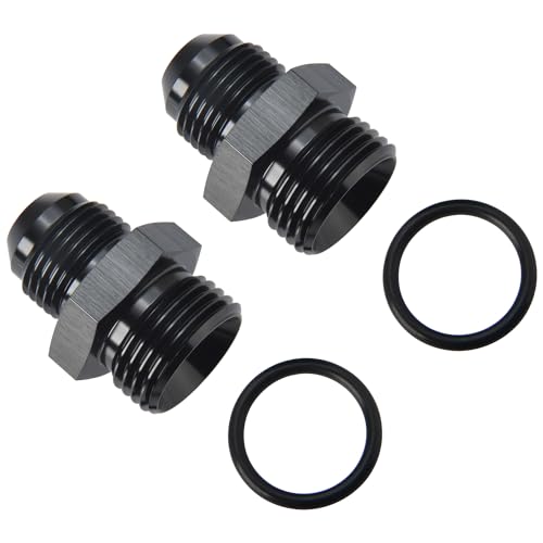 8AN Male Flare to 10AN ORB O (8AN to 10AN ORB / Black - 2PCS)