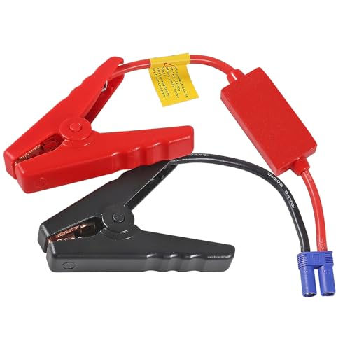 2pcs EC5 Jump Starter Cable with Battery Clamps for 12V Emergency Portable 10AWG Car Jump Start Battery Booster Cable Replacement Alligator Clips