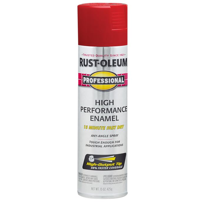 7564838 6PK Professional High Performance Enamel Spray Paint (Gloss Safety Red / 15 Ounce (Pack of 6))