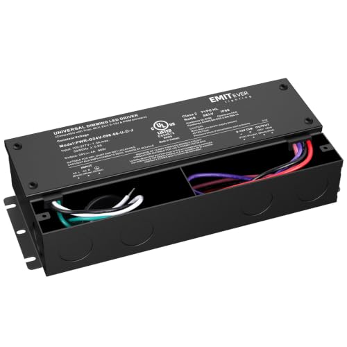 96W 24V 5-in-1 Dimmable LED Driver,AC 110-277V to DC Power Supply (24V 96W)