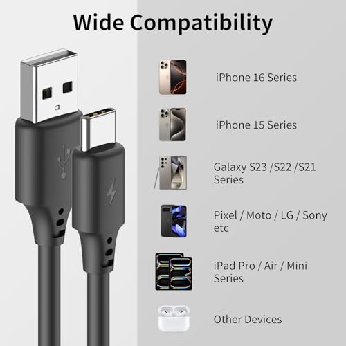 Coiled USB to USB C Cable (USB A to USB C)