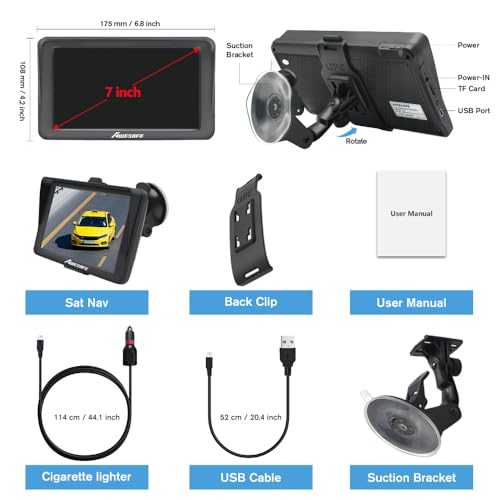 GPS Navigator for Car Truck 7 inch Touch Screen