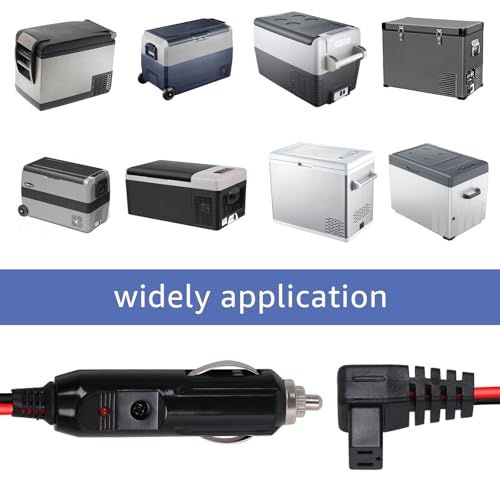 12V 24V Car Refrigerator Power Cord is Compatible with Alpicool (1 Set Car Refrigerator Power Cord)