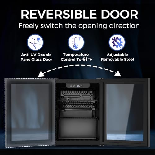68 Cans Beverage Refrigerator Cooler (Black)