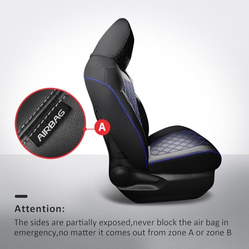 Rav4 Seat Covers Full Set Fits for 2019 (Blue / 2019-2025 RAV4 Hybrid(Non XSE&2022-2025 SE Hybrid))