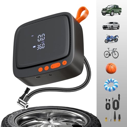 Tire Inflator Portable Air Compressor (Black)