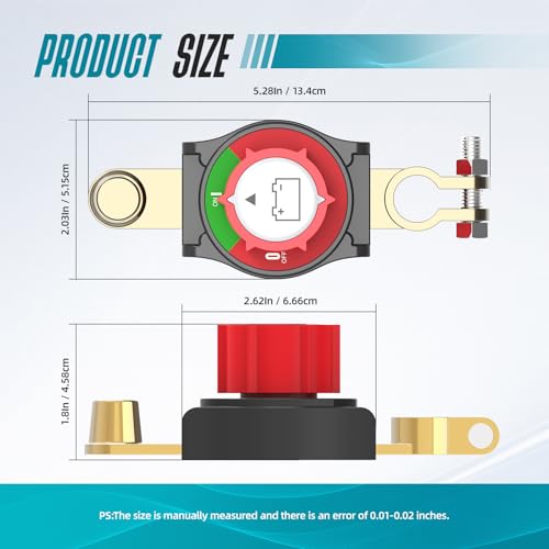 Top Post Battery Disconnect Switch On (Top Post)