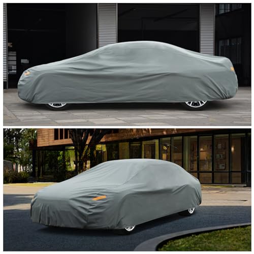 Heavy Duty Car Cover Waterproof All Weather (3L Fit Sedan-Length (178 To 185 inch))