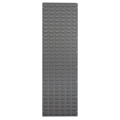 Heavy Duty Wall Mount Steel Louvered Panel for AkroBins Plastic Bins (Grey / 18-Inch W x 61-Inch H)